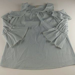 Style & Co Cold Shoulder with Ruffle Top